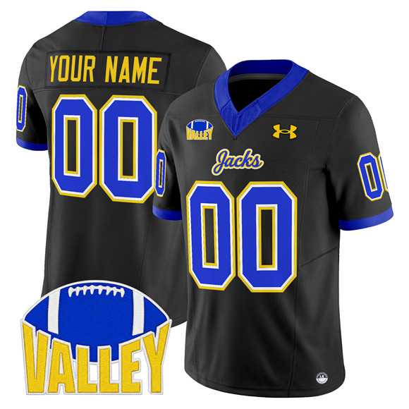 Men's South Dakota State Jackrabbits Active Player Custom Black 2025 F.U.S.E. Vapor Limited Stitched Football Jersey