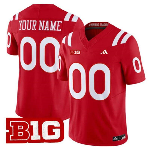 Men's Nebraska Cornhuskers ACTIVE PLAYER Custom Scarlet 2026 F.U.S.E. Vapor Limited Stitched Football Jersey