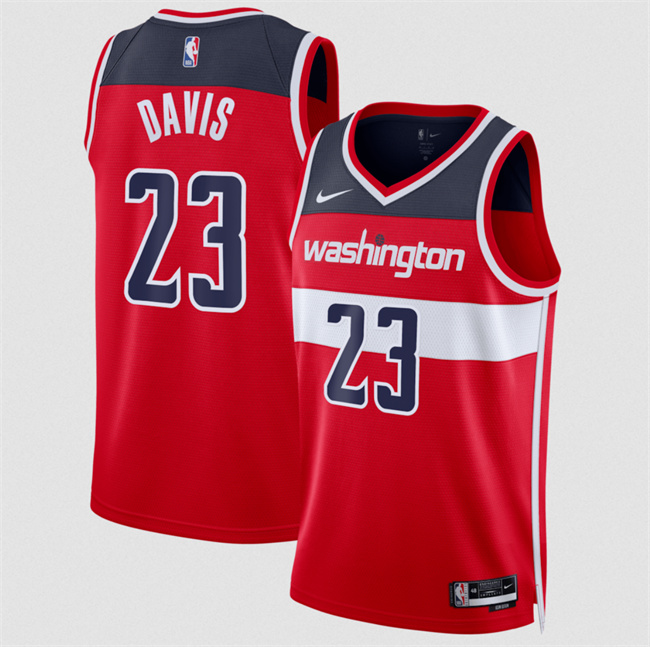 Men's Washington Wizards #23 Anthony Davis Red 2026 Icon Edition Stitched Basketball Jersey Men's Washington Wizards #23 Anthony Davis Red 2026 Icon Edition Stitched Basketball Jersey