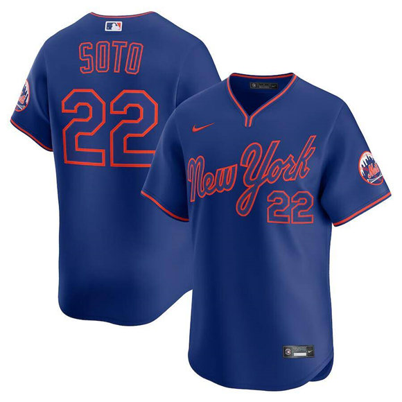 Men's New York Mets #22 Juan Soto Royal 2025 Alternate Limited Stitched Baseball Jersey Men's New York Mets #22 Juan Soto Royal 2025 Alternate Limited Stitched Baseball Jersey