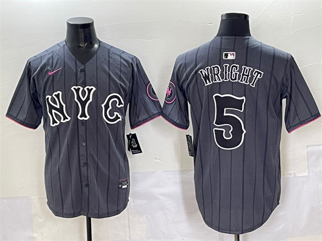 Men's New York Mets #5 David Wright Navy City Connect Stitched Baseball Jersey Men's New York Mets #5 David Wright Navy City Connect Stitched Baseball Jersey