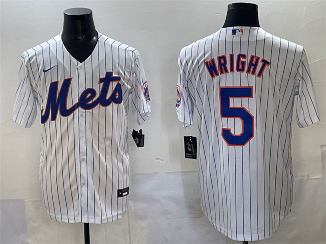 Men's New York Mets #5 David Wright White Stitched Baseball Jersey Men's New York Mets #5 David Wright White Stitched Baseball Jersey