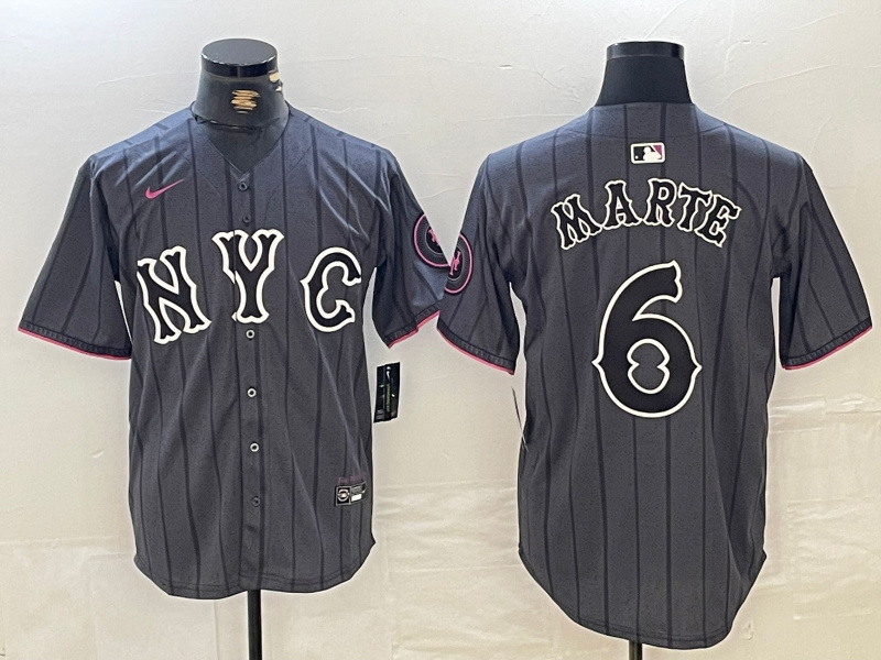 Men's New York Mets Graphite 2024 City Connect Limited Stitched Baseball Jersey 1 Men's New York Mets Graphite 2024 City Connect Limited Stitched Baseball Jersey 1