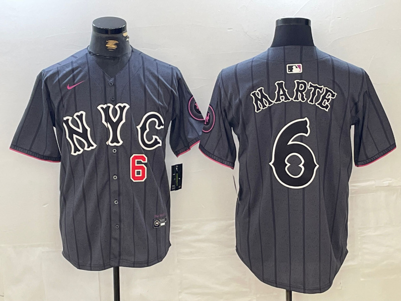 Men's New York Mets Graphite 2024 City Connect Limited Stitched Baseball Jersey Men's New York Mets Graphite 2024 City Connect Limited Stitched Baseball Jersey