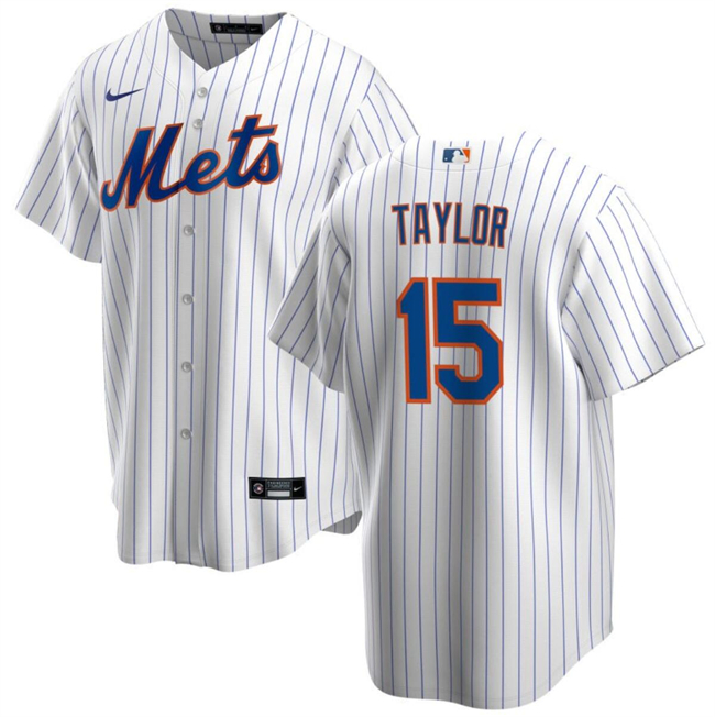 Men's New York Mets #15 Tyrone Taylor White Cool Base Stitched Baseball Jersey Men's New York Mets #15 Tyrone Taylor White Cool Base Stitched Baseball Jersey