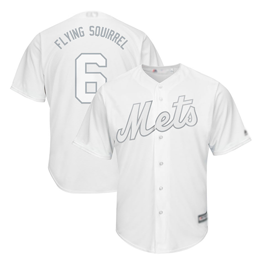 Men's New York Mets #6 Jeff McNeil Flying Squirrel White Cool Base Stitched Baseball Jersey Men's New York Mets #6 Jeff McNeil Flying Squirrel White Cool Base Stitched Baseball Jersey
