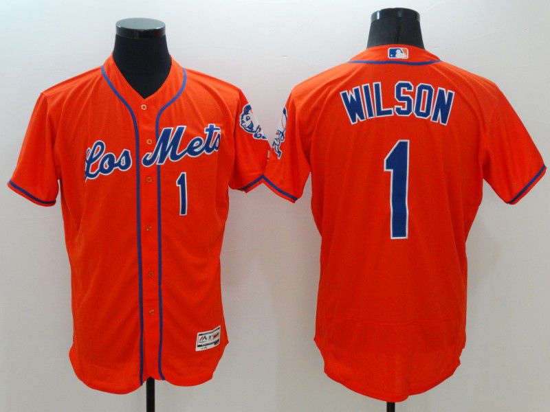 Men New York Mets 1 Wilson Orange Elite 2021 MLB Jerseys Men New York Mets 1 Wilson Orange Elite 2021 MLB Jerseys