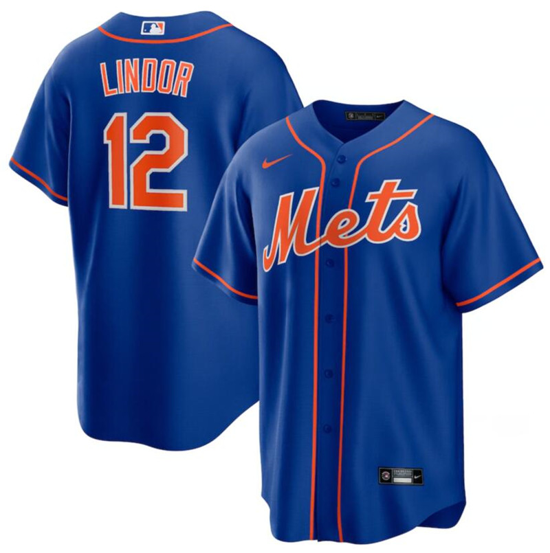 Mets 12 Francisco Lindor Royal Nike Cool Base Jersey Mets 12 Francisco Lindor Royal Nike Cool Base Jersey