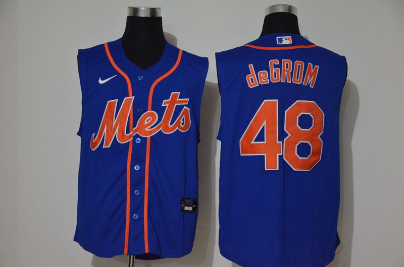 Mets 48 Jacob DeGrom Royal Nike Cool Base Sleeveless Jersey Mets 48 Jacob DeGrom Royal Nike Cool Base Sleeveless Jersey