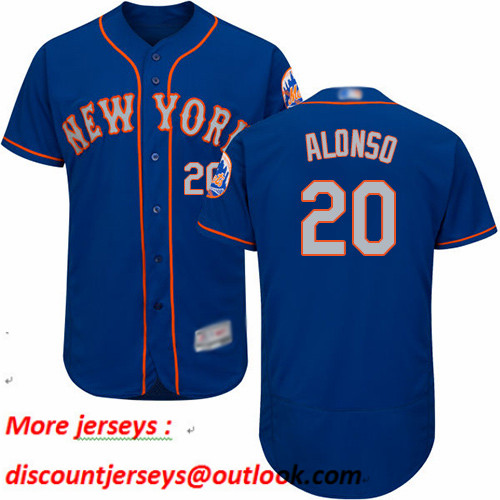 Mets #20 Pete Alonso Blue(Grey NO.) Flexbase Authentic Collection Stitched Baseball Jersey Mets #20 Pete Alonso Blue(Grey NO.) Flexbase Authentic Collection Stitched Baseball Jersey