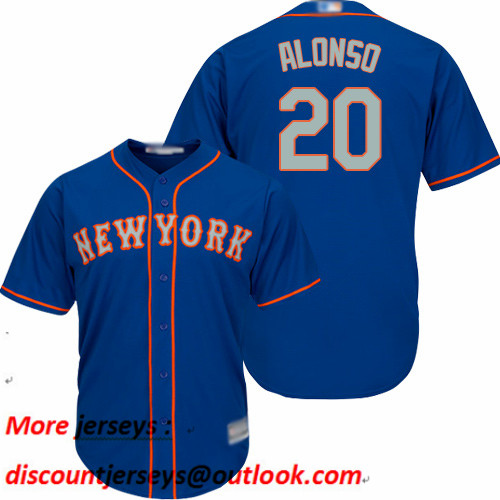 Mets #20 Pete Alonso Blue New Cool Base Alternate Home Stitched Baseball Jersey