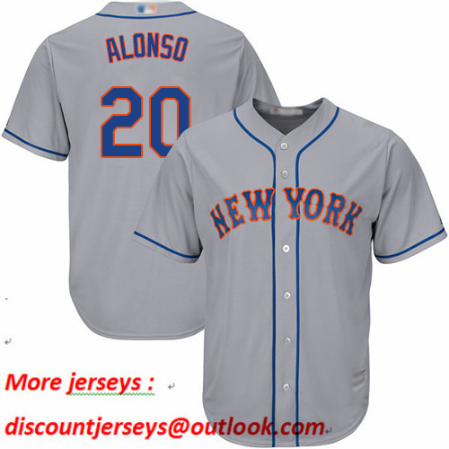 Mets #20 Pete Alonso Grey New Cool Base Stitched Baseball Jersey Mets #20 Pete Alonso Grey New Cool Base Stitched Baseball Jersey