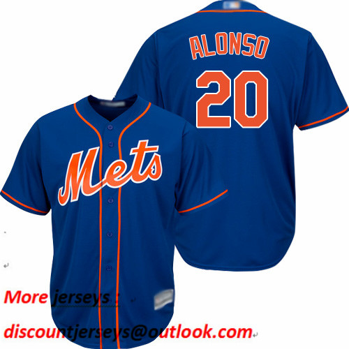 Mets #20 Pete Alonso Blue New Cool Base Stitched Baseball Jersey Mets #20 Pete Alonso Blue New Cool Base Stitched Baseball Jersey