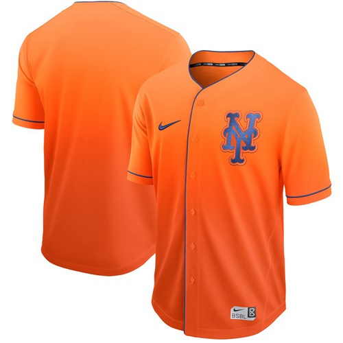Mets Blank Orange Fade Authentic Stitched Baseball Jersey Mets Blank Orange Fade Authentic Stitched Baseball Jersey