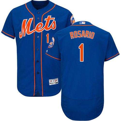 Mets #1 Amed Rosario Blue Flexbase Authentic Collection Stitched Baseball Jersey Mets #1 Amed Rosario Blue Flexbase Authentic Collection Stitched Baseball Jersey