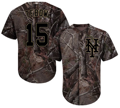 Mets #15 Tim Tebow Camo Realtree Collection Cool Base Stitched Baseball Jersey Mets #15 Tim Tebow Camo Realtree Collection Cool Base Stitched Baseball Jersey