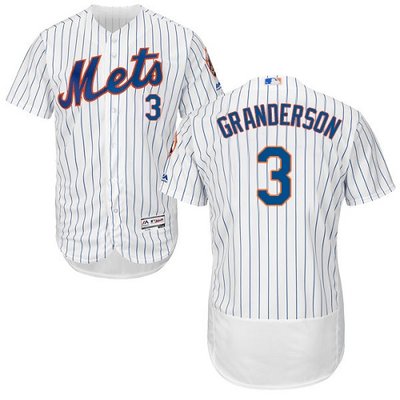 Mets #3 Curtis Granderson White(Blue Strip) Flexbase Authentic Collection Stitched MLB Jersey Mets #3 Curtis Granderson White(Blue Strip) Flexbase Authentic Collection Stitched MLB Jersey