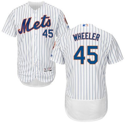 Mets #45 Zack Wheeler White(Blue Strip) Flexbase Authentic Collection Stitched MLB Jersey Mets #45 Zack Wheeler White(Blue Strip) Flexbase Authentic Collection Stitched MLB Jersey