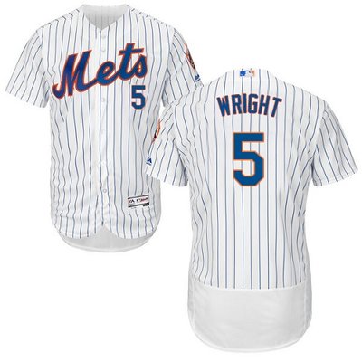 Mets #5 David Wright White(Blue Strip) Flexbase Authentic Collection Stitched MLB Jersey Mets #5 David Wright White(Blue Strip) Flexbase Authentic Collection Stitched MLB Jersey