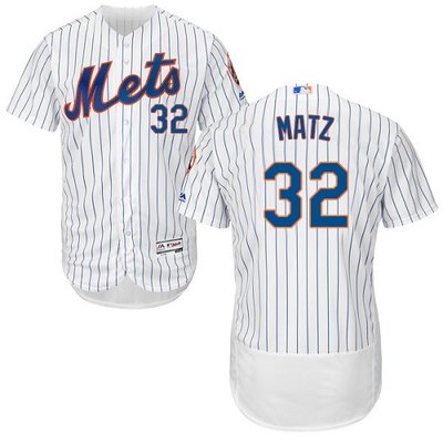 Mets #32 Steven Matz White(Blue Strip) Flexbase Authentic Collection Stitched MLB Jersey Mets #32 Steven Matz White(Blue Strip) Flexbase Authentic Collection Stitched MLB Jersey