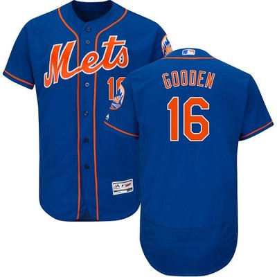 Mets #16 Dwight Gooden Blue Flexbase Authentic Collection Stitched MLB Jersey Mets #16 Dwight Gooden Blue Flexbase Authentic Collection Stitched MLB Jersey