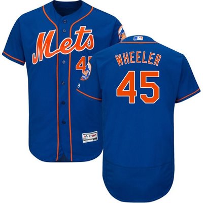 Mets #45 Zack Wheeler Blue Flexbase Authentic Collection Stitched MLB Jersey Mets #45 Zack Wheeler Blue Flexbase Authentic Collection Stitched MLB Jersey