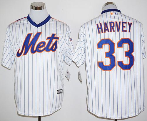 Mets #33 Matt Harvey White(Blue Strip) Cool Base Cooperstown 25TH Stitched MLB Jersey Mets #33 Matt Harvey White(Blue Strip) Cool Base Cooperstown 25TH Stitched MLB Jersey