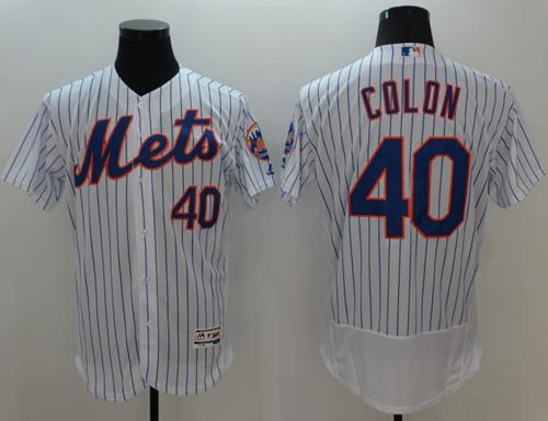 Mets #40 Bartolo Colon White(Blue Strip) Flexbase Authentic Collection Stitched MLB Jersey Mets #40 Bartolo Colon White(Blue Strip) Flexbase Authentic Collection Stitched MLB Jersey
