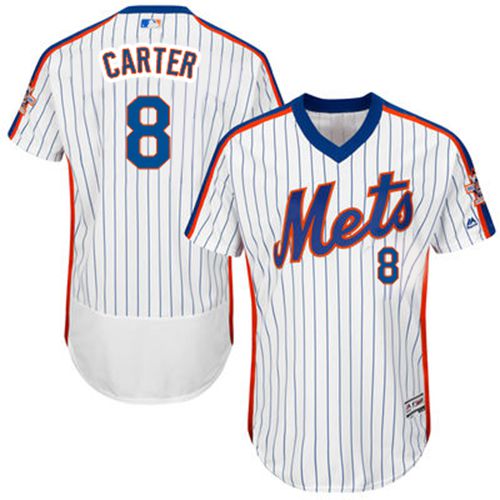 Mets #8 Gary Carter White(Blue Strip) Flexbase Authentic Collection Cooperstown Stitched MLB Jersey Mets #8 Gary Carter White(Blue Strip) Flexbase Authentic Collection Cooperstown Stitched MLB Jersey
