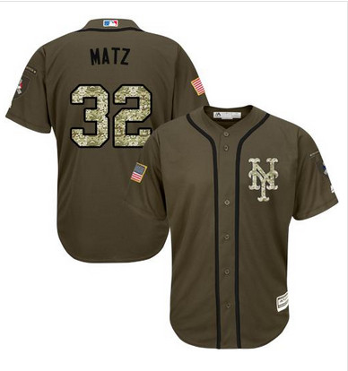 Mets #32 Steven Matz Green Salute to Service Stitched MLB Jersey Mets #32 Steven Matz Green Salute to Service Stitched MLB Jersey