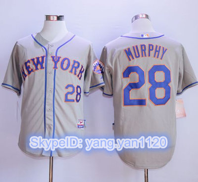Mets #28 Daniel Murphy Grey Cool Base Stitched MLB Jersey Mets #28 Daniel Murphy Grey Cool Base Stitched MLB Jersey