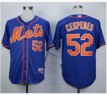 New York Mets #52 Yoenis Cespedes Blue Alternate Home Cool Base Stitched MLB Jersey New York Mets #52 Yoenis Cespedes Blue Alternate Home Cool Base Stitched MLB Jersey