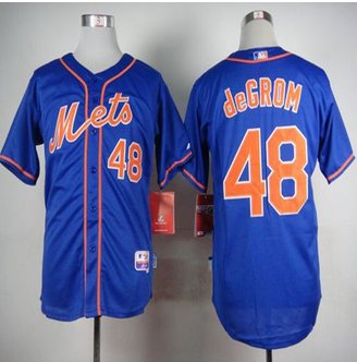 New York Mets #48 Jacob DeGrom Blue Alternate Home Cool Base Stitched Baseball Jersey New York Mets #48 Jacob DeGrom Blue Alternate Home Cool Base Stitched Baseball Jersey