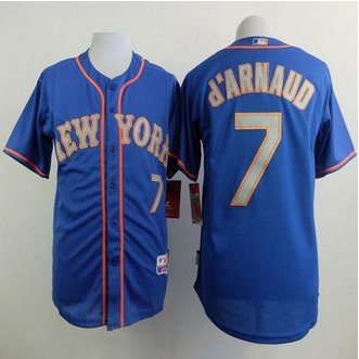 New York Mets #7 Travis d'Arnaud Blue(Grey NO.) Alternate Road Cool Base Stitched Baseball jersey New York Mets #7 Travis d'Arnaud Blue(Grey NO.) Alternate Road Cool Base Stitched Baseball jersey