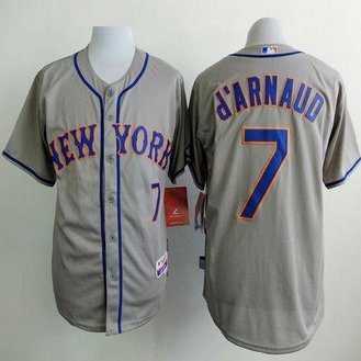 New York Mets #7 Travis d'Arnaud Grey Road Cool Base Stitched Baseball Jersey New York Mets #7 Travis d'Arnaud Grey Road Cool Base Stitched Baseball Jersey