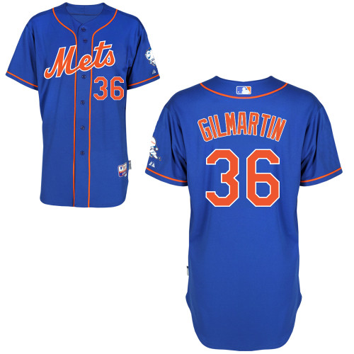 New York Mets #36 Gilmartn Blue Authentic Personalized Alternate Home Jersey New York Mets #36 Gilmartn Blue Authentic Personalized Alternate Home Jersey