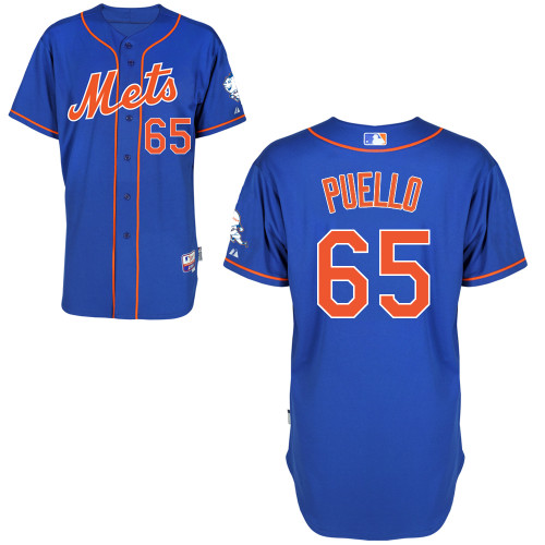 New York Mets #65 Puello Blue Authentic Personalized Alternate Home Jersey