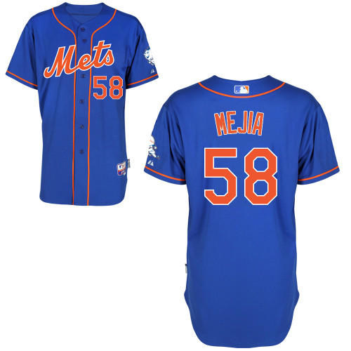New York Mets #58 Mejia Blue Authentic Personalized Alternate Home Jersey New York Mets #58 Mejia Blue Authentic Personalized Alternate Home Jersey