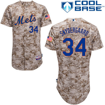 New York Mets #34 Snydergaaro Authentic Personalized Alternate Camo Jersey New York Mets #34 Snydergaaro Authentic Personalized Alternate Camo Jersey