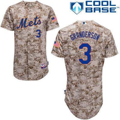 New York Mets #3 Granderson Authentic Personalized Alternate Camo Jersey New York Mets #3 Granderson Authentic Personalized Alternate Camo Jersey