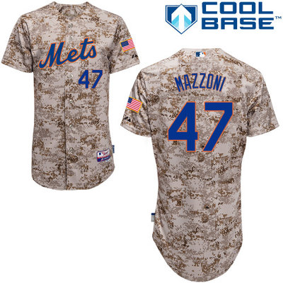 New York Mets #47 Mazzoni Authentic Personalized Alternate Camo Jersey New York Mets #47 Mazzoni Authentic Personalized Alternate Camo Jersey
