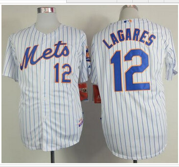 New York Mets #12 Juan Lagares White(Blue Strip) Home Cool Base Stitched Baseball Jersey New York Mets #12 Juan Lagares White(Blue Strip) Home Cool Base Stitched Baseball Jersey