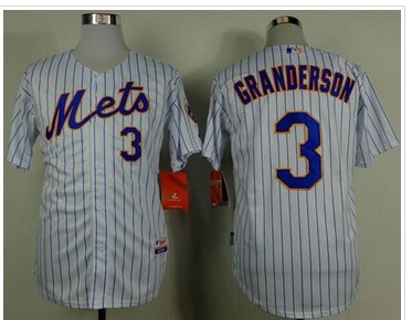 New York Mets #3 Curtis Granderson White(Blue Strip) Home Cool Base Baseball Jersey New York Mets #3 Curtis Granderson White(Blue Strip) Home Cool Base Baseball Jersey