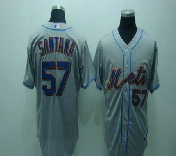 MLB Jerseys New York Mets 57# SANTANA Grey MLB Jerseys New York Mets 57# SANTANA Grey