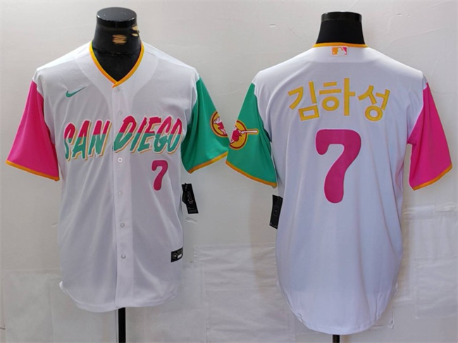 Men's San Diego Padres #7 ??? White City Connect Cool Base Stitched Baseball Jersey Men's San Diego Padres #7 ??? White City Connect Cool Base Stitched Baseball Jersey