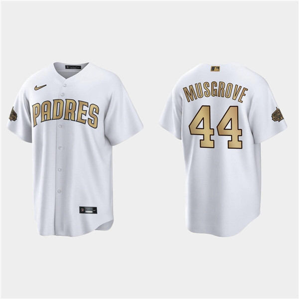 Men's San Diego Padres #44 Joe Musgrove 2022 All-Star White Cool Base Stitched Baseball Jersey Men's San Diego Padres #44 Joe Musgrove 2022 All-Star White Cool Base Stitched Baseball Jersey