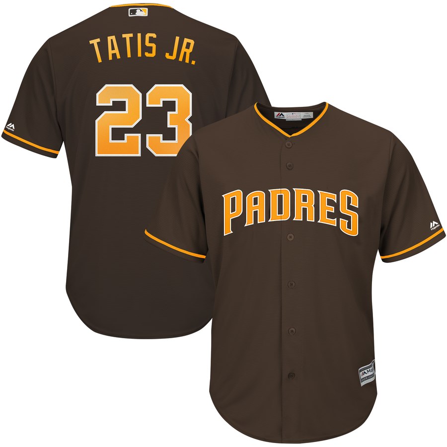 Padres 23 Fernando Tatis Jr. Brown Cool Base Jersey Padres 23 Fernando Tatis Jr. Brown Cool Base Jersey