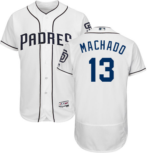 Padres #13 Manny Machado White Flexbase Authentic Collection Stitched Baseball Jersey Padres #13 Manny Machado White Flexbase Authentic Collection Stitched Baseball Jersey