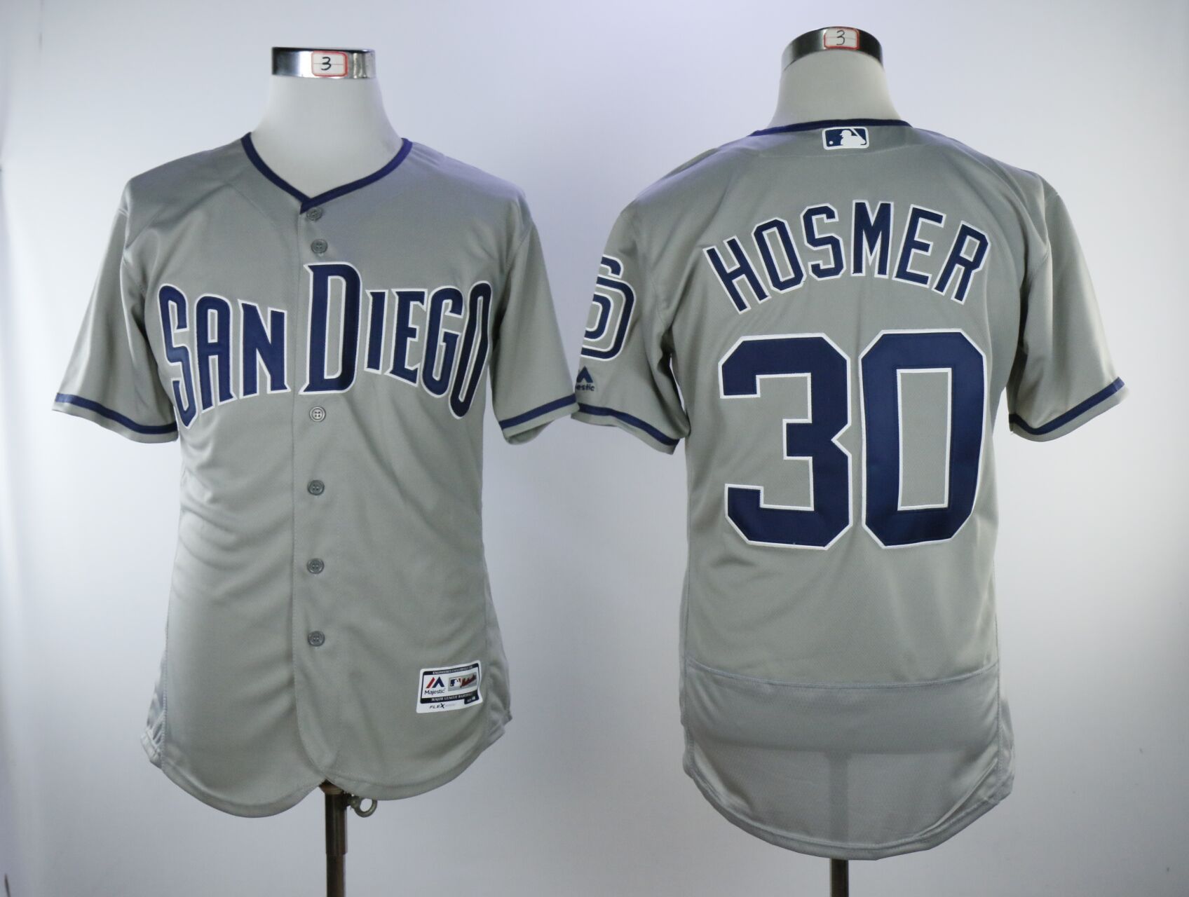Padres #30 Eric Hosmer Gray Flexbase Jersey