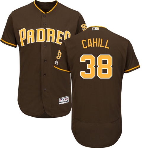 Padres #38 Trevor Cahill Brown Flexbase Authentic Collection Stitched MLB Jersey